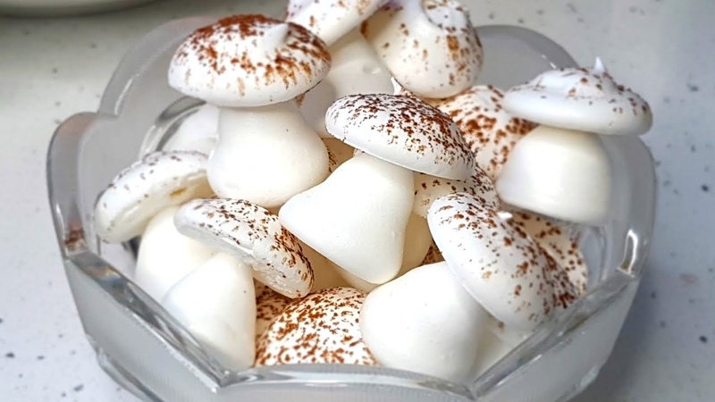 Сладкие ГРИБОЧКИ. Французская меренга рецепт, , Sweet MUSHROOMS.