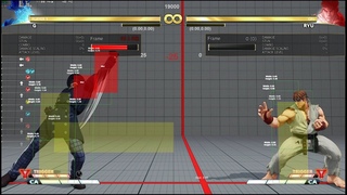 Street Fighter V AE G slow motion hitboxes