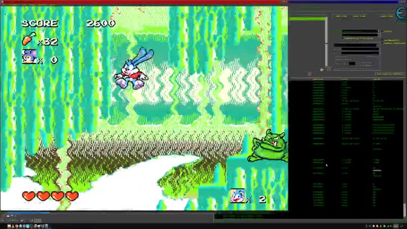 Trippy volcano level in Tiny Toon Adventures: Busters Hidden