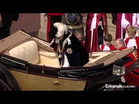 Duke and Duchess of Cambridge, Kate Middleton, on parade at Garter Day