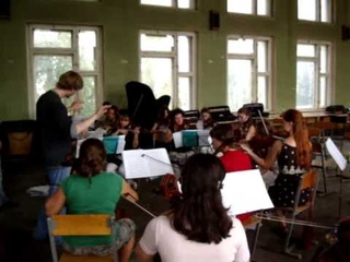 Репетиция с камерным оркестром