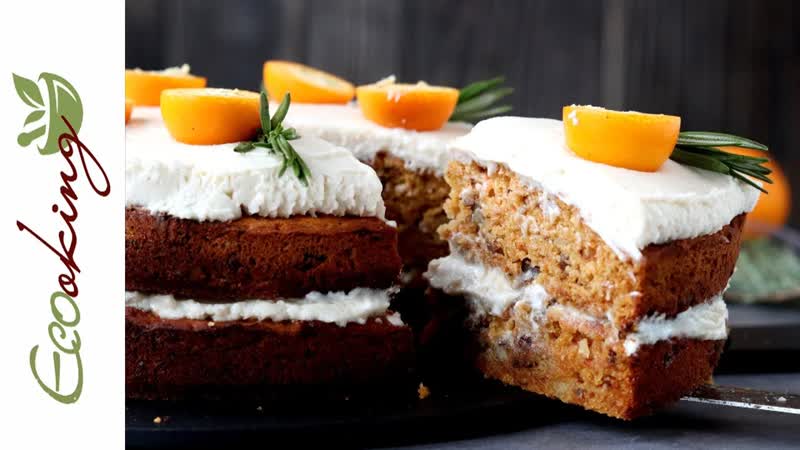 Морковный торт vegan без