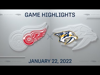 NHL Highlights | Red Wings vs. Predators - Jan 22, 2022