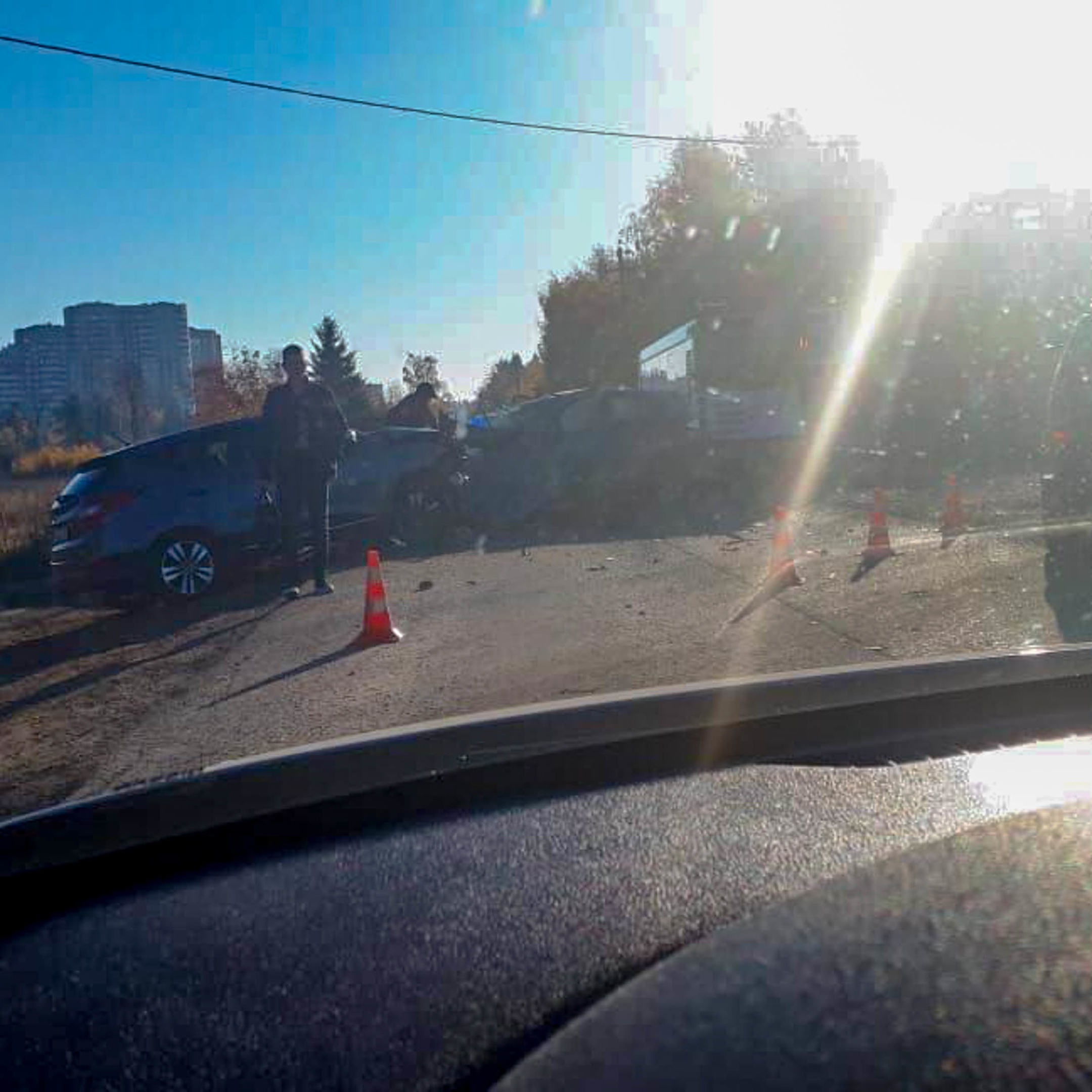 ДТП за 17 КПП напротив "танкового озера" Это картинка