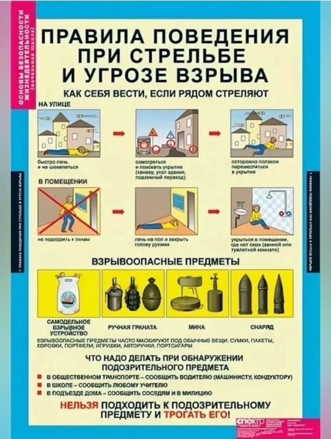 Правила поведения приистрельбе