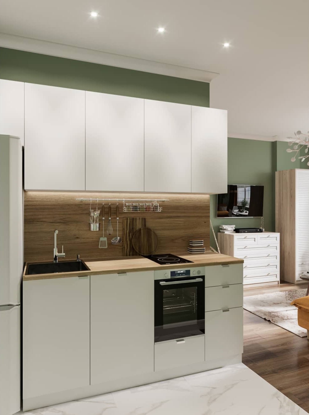 Проект компактной квартиры 25 кв.