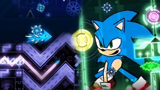 TAS Geometry Dash - The Sonic Series in 7:26.5