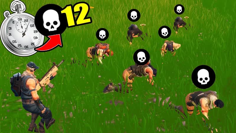 12 KILLS IN 40 SECONDS RECORD in Fortnite Battle