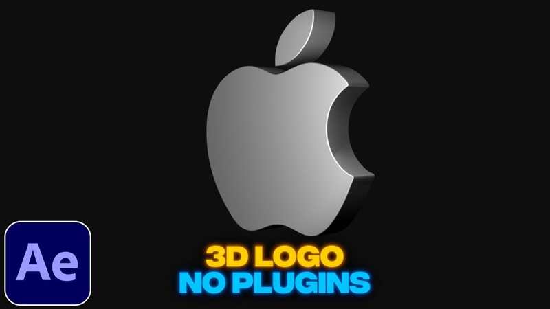 3 D Rotating Logo Animation Tutorial in After Effects, No Plugins, Extrude Logo