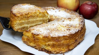 Köstlicher Apfelkuchen 3 Tassen! Unglaublich einfacher und leichter Apfelkuchen!
