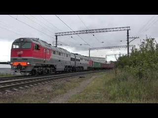 Тепловоз 2ТЭ116у-0114 с грузовым