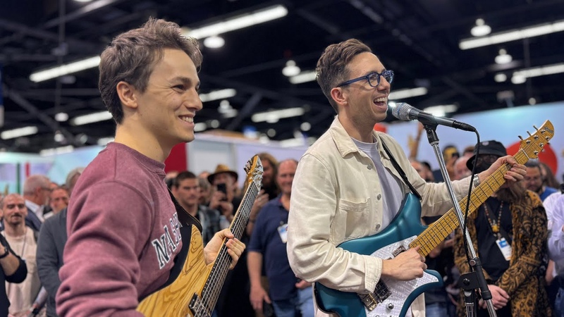Matteo Mancuso Cory Wong Jamming Together for the First Time at NAMM 2024 ( Funky Blues Part