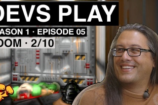 Devs Play S01E05 - Doom (Part 2 - Map 1 Hangar) 60fps [2/10]
