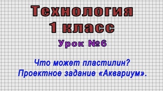 Технология 1 класс (Урок№6 - Что может пластилин Проектное задание Аквариум.)