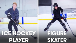 Figure Skaters Try to Keep Up With Hockey Players | SELF