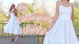 Sewing The Cottagecore Dress Of My Dreams! | Pattern Available | DIY Midi Summer Dress Tutorial