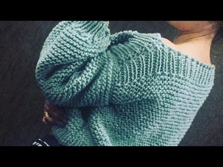 МК свитера спицами из толстой пряжи (базовая модель)