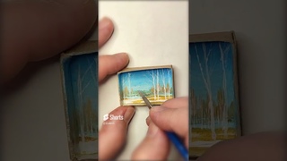 Рисую в спичечном коробке  Сцена для весны