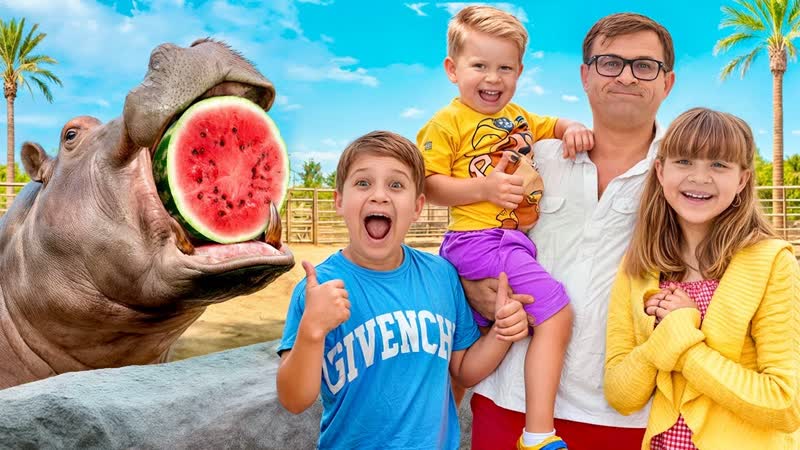 Diana and Romas Family at Emirates Park Zoo, Abu