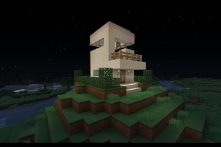Квадратная красота. Компактный красивый дом в minecraft.